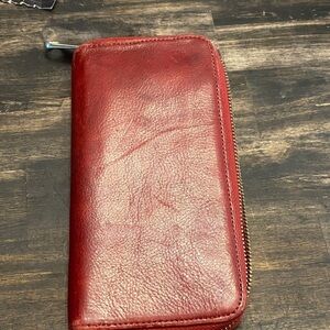 Chic Red Leather Wallet